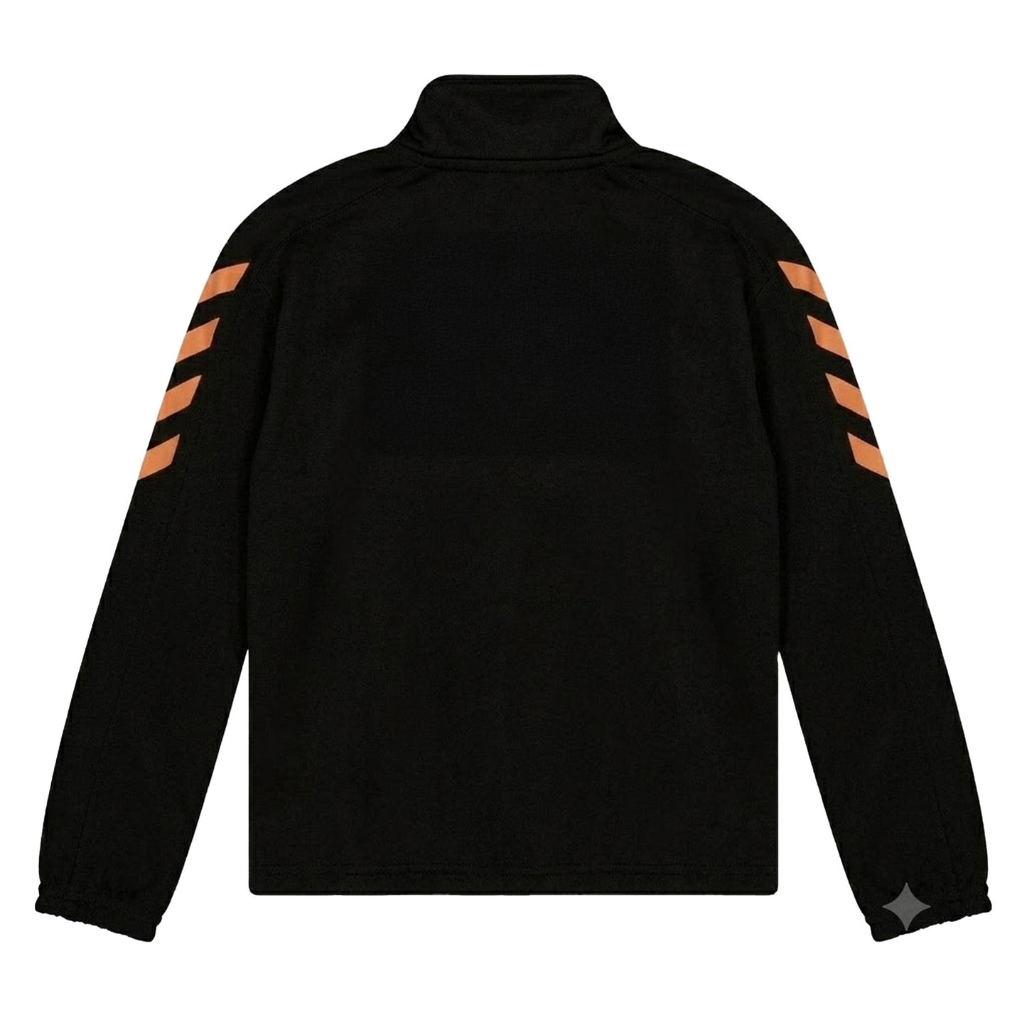 Black-Orange - Back - Hummel Childrens-Kids Core Logo Jacket