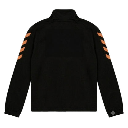 Black-Orange - Back - Hummel Childrens-Kids Core Logo Jacket