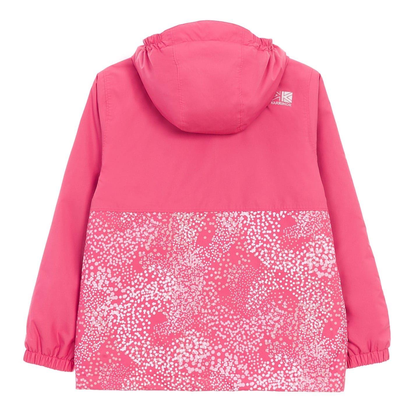 Pink - Back - Karrimor Childrens-Kids Speckle Softshell Padded Jacket