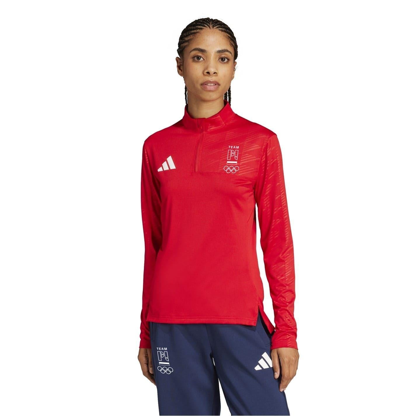 Better Scarlet - Pack Shot - Adidas Womens-Ladies Olympic Poland Top