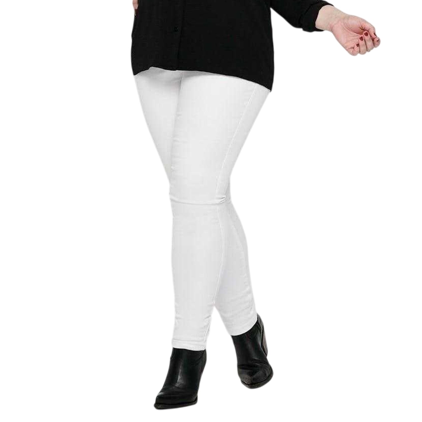 White - Back - Only Womens-Ladies Skinny Jeggings