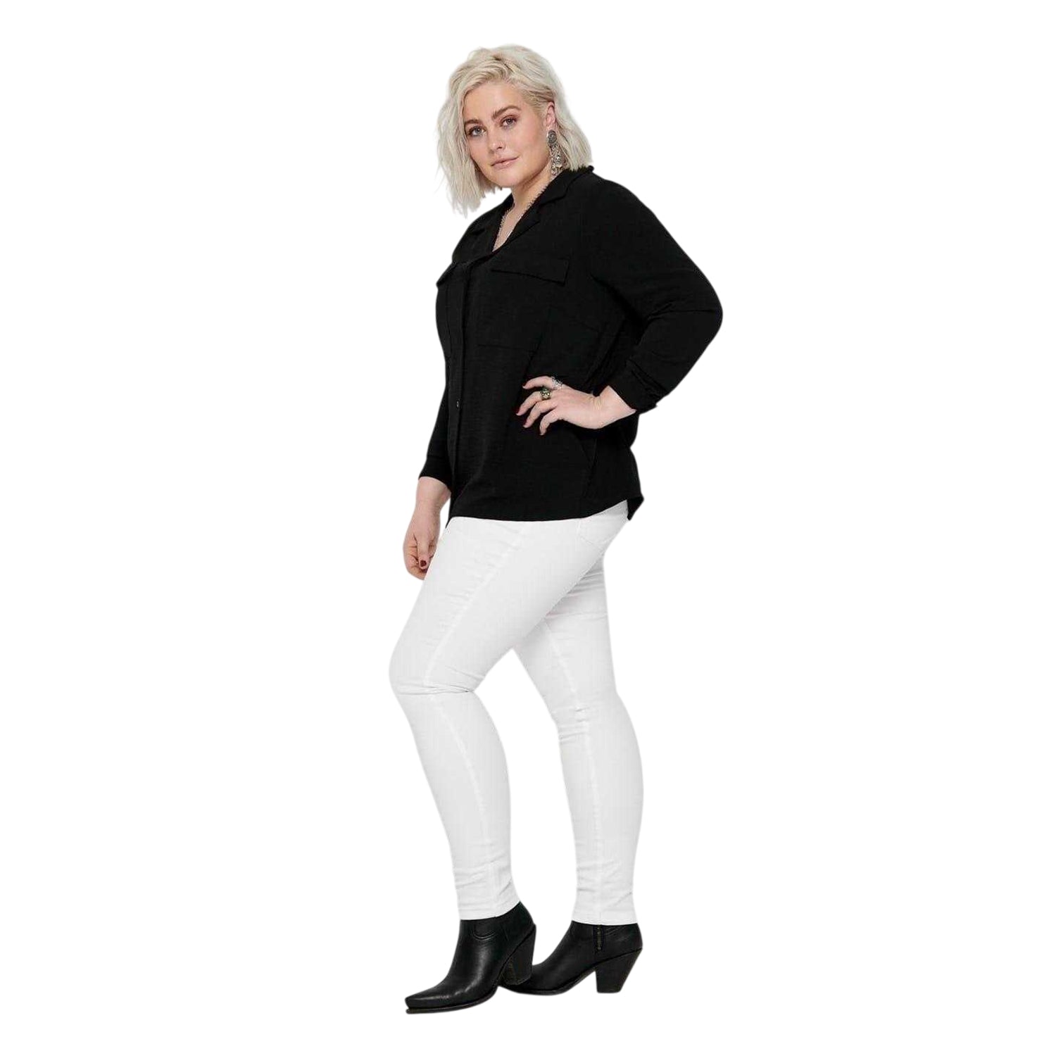 White - Side - Only Womens-Ladies Skinny Jeggings