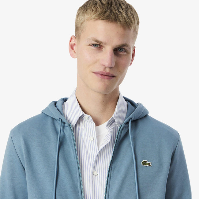 Blue - Lifestyle - Lacoste Mens Fleece Full Zip Hoodie