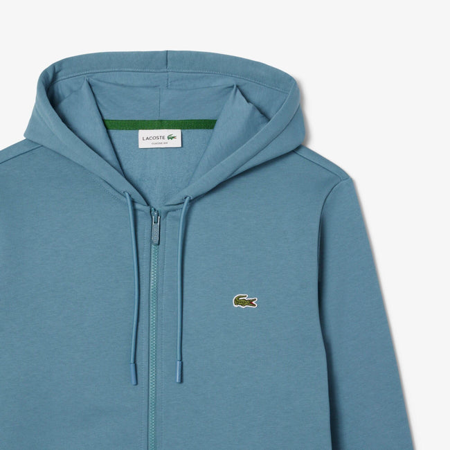 Blue - Pack Shot - Lacoste Mens Fleece Full Zip Hoodie