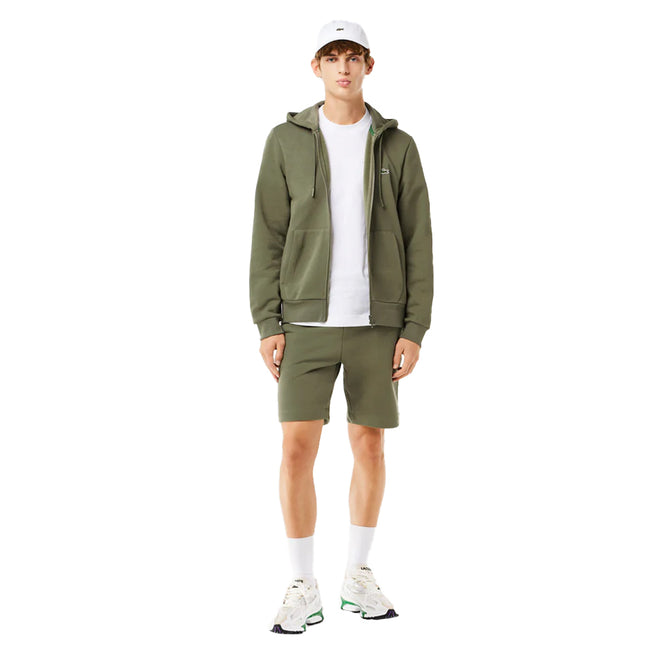 Green - Lifestyle - Lacoste Mens Fleece Full Zip Hoodie