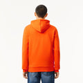 Orange - Back - Lacoste Mens Fleece Full Zip Hoodie