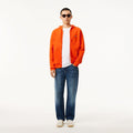 Orange - Side - Lacoste Mens Fleece Full Zip Hoodie