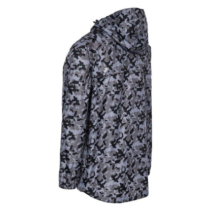 Grey - Back - Trespass Womens-Ladies Qikpac Camouflage Packaway Raincoat