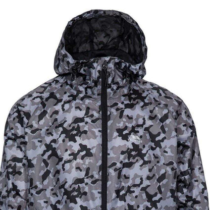 Grey - Side - Trespass Womens-Ladies Qikpac Camouflage Packaway Raincoat