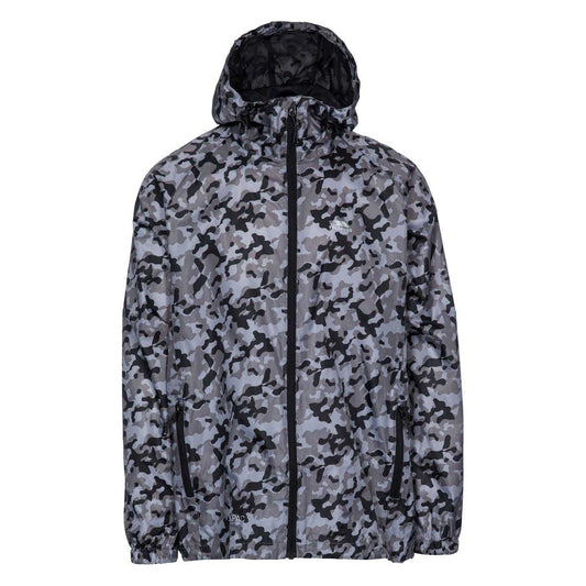 Grey - Front - Trespass Womens-Ladies Qikpac Camouflage Packaway Raincoat
