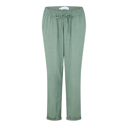 Laurel Wreath - Front - Mamalicious Womens-Ladies Plain Roll Up Slim Trousers