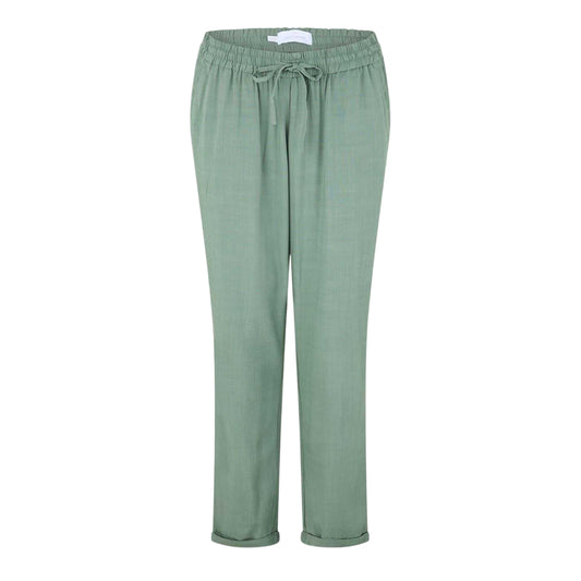 Laurel Wreath - Front - Mamalicious Womens-Ladies Plain Roll Up Slim Trousers