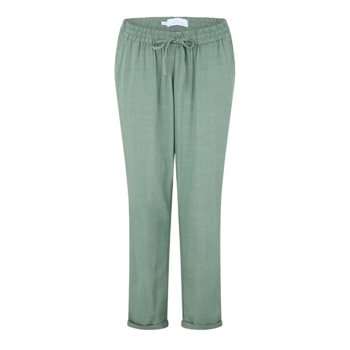 Laurel Wreath - Front - Mamalicious Womens-Ladies Plain Roll Up Slim Trousers