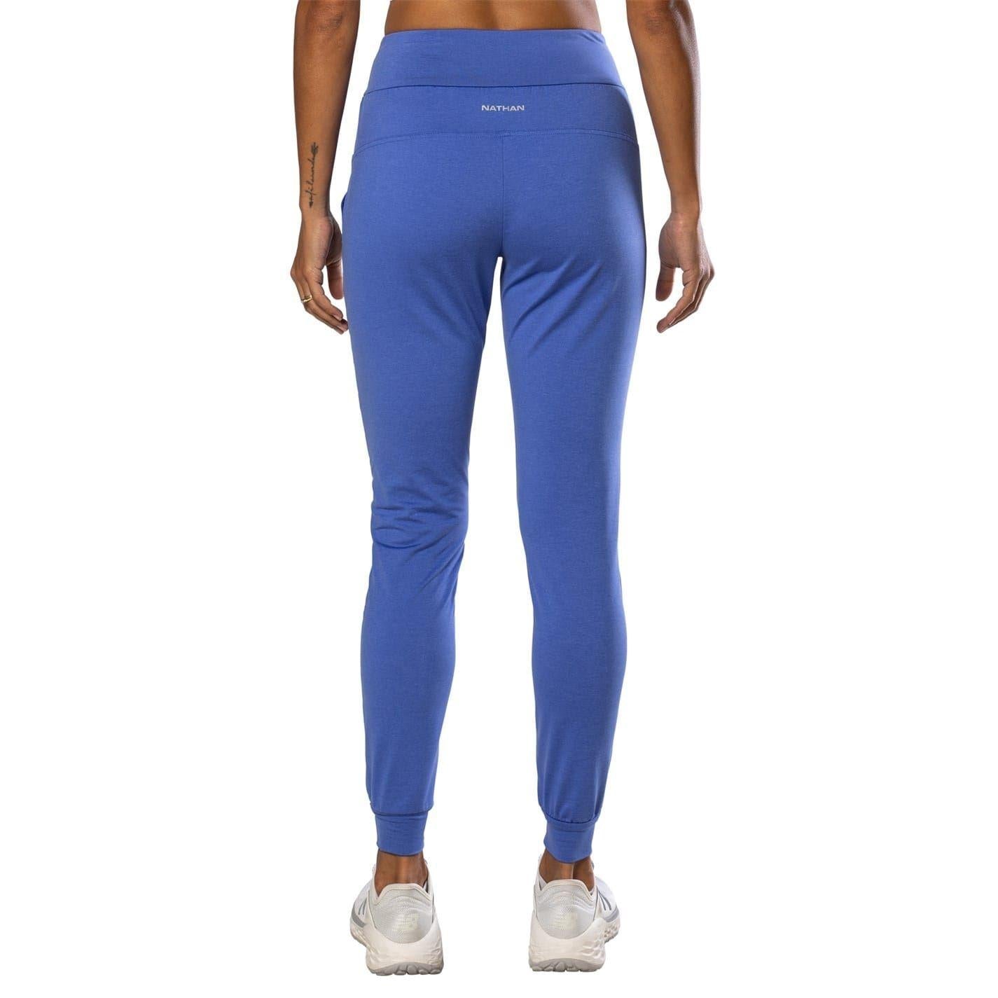 Baja Blue - Back - Nathan Womens-Ladies 365 Plain Slim Joggers