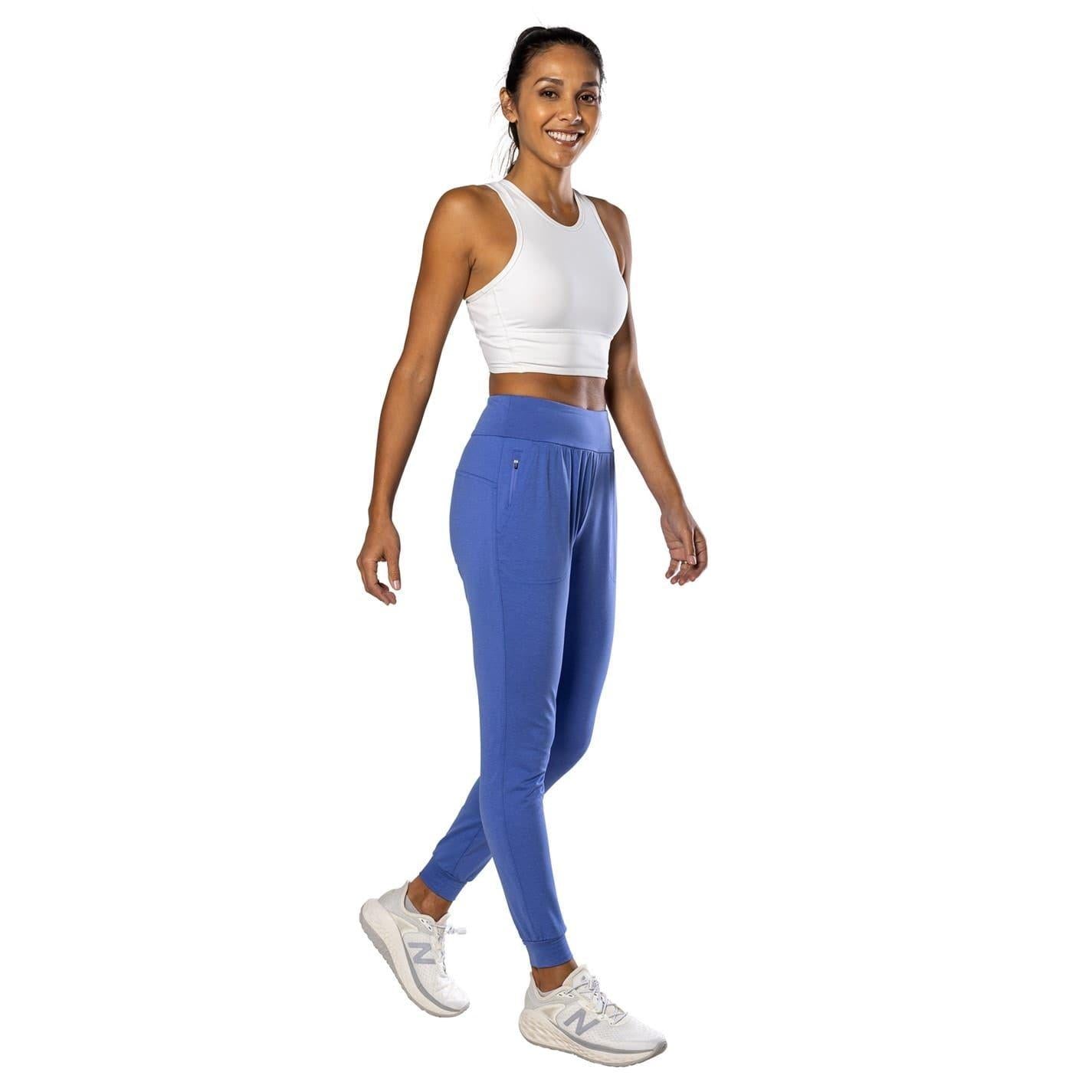Baja Blue - Pack Shot - Nathan Womens-Ladies 365 Plain Slim Joggers