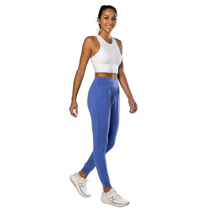 Baja Blue - Pack Shot - Nathan Womens-Ladies 365 Plain Slim Joggers