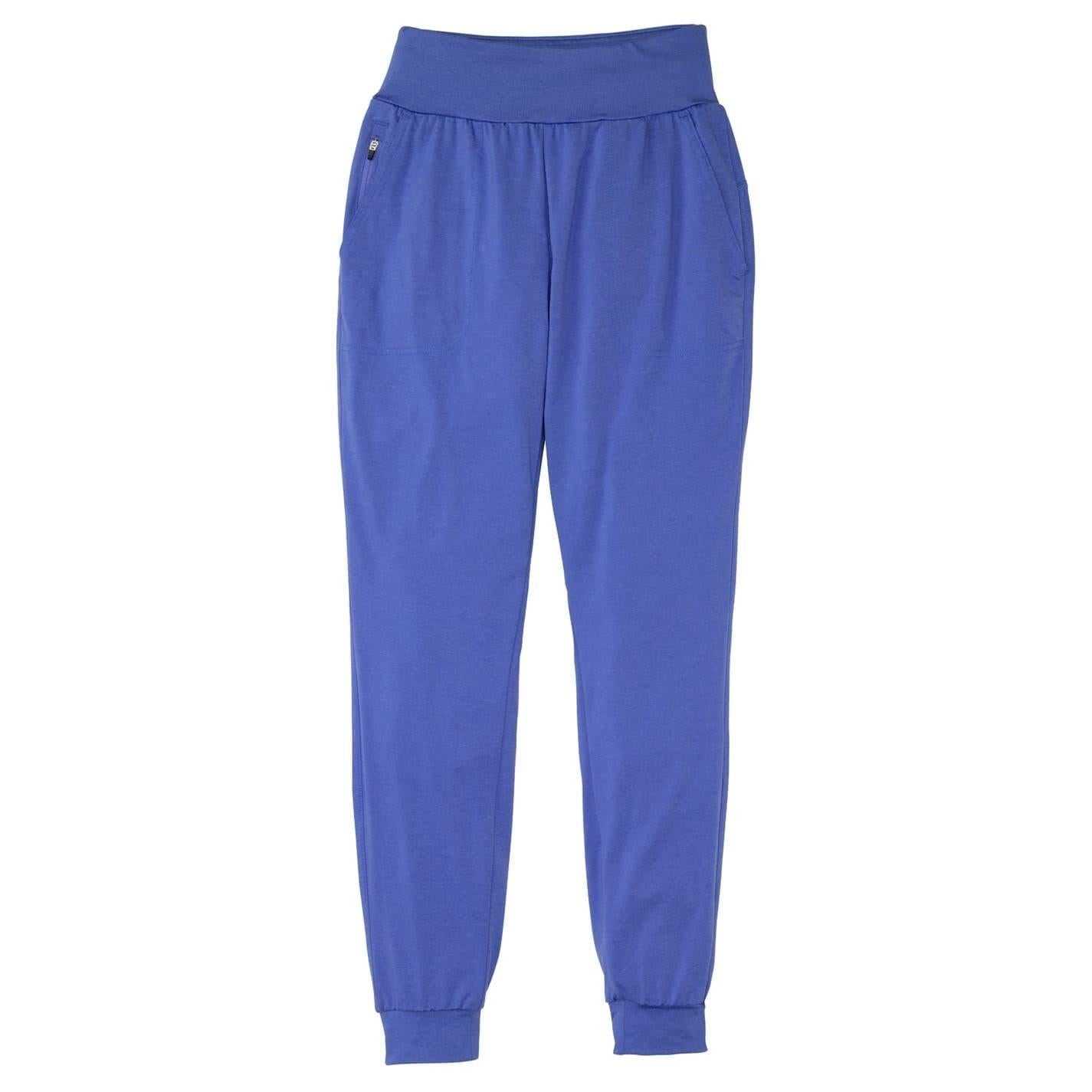 Baja Blue - Front - Nathan Womens-Ladies 365 Plain Slim Joggers