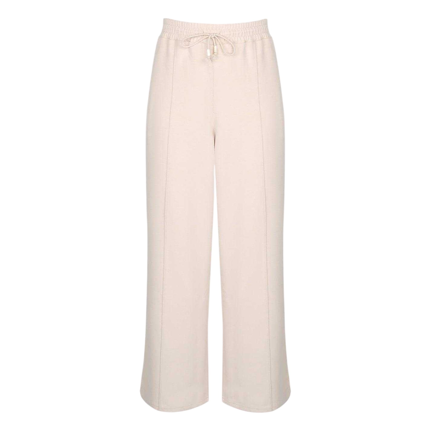 Neutral - Front - Biba Womens-Ladies Logo Wide Leg Jogging Bottoms