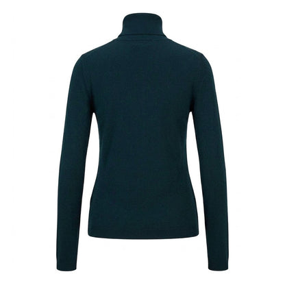 Dark Green - Back - Boss Womens-Ladies Turtle Neck Regular Sweatshirt