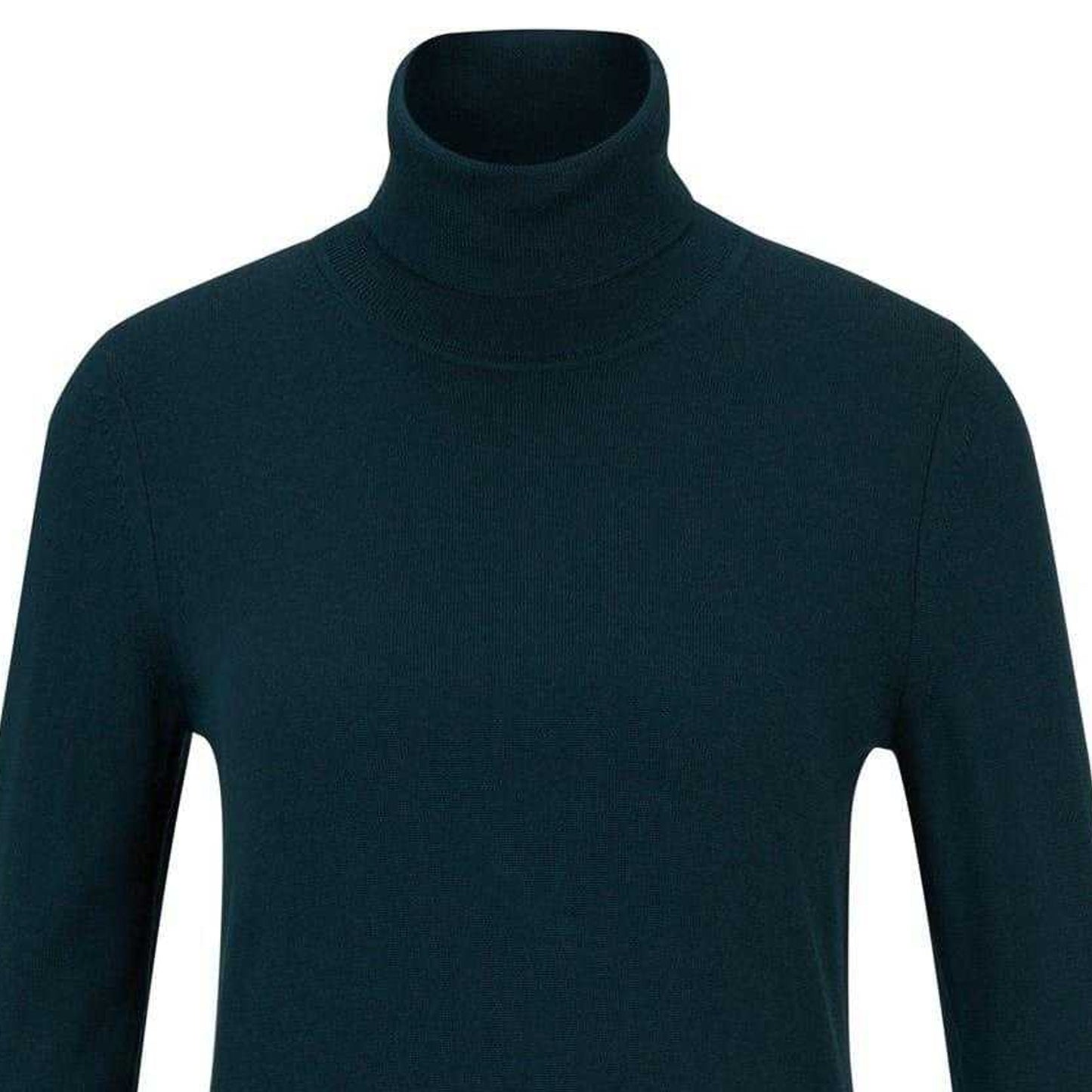 Dark Green - Side - Boss Womens-Ladies Turtle Neck Regular Sweatshirt