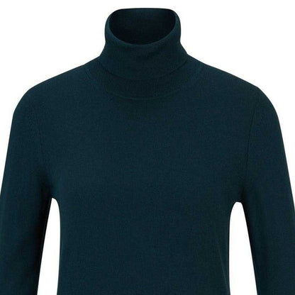 Dark Green - Side - Boss Womens-Ladies Turtle Neck Regular Sweatshirt