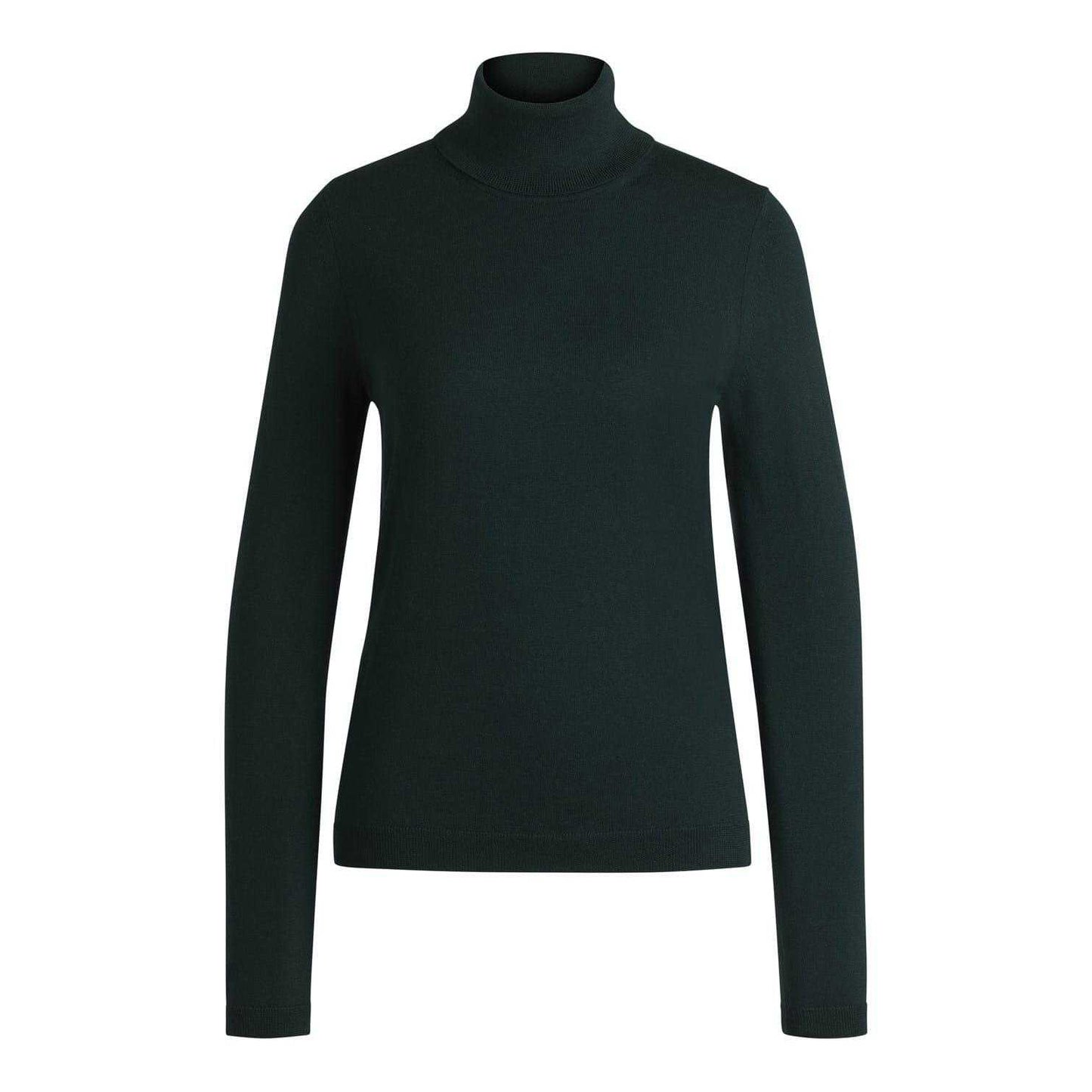 Green - Front - Boss Womens-Ladies Turtle Neck Regular Sweatshirt