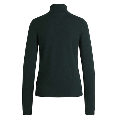Green - Back - Boss Womens-Ladies Turtle Neck Regular Sweatshirt