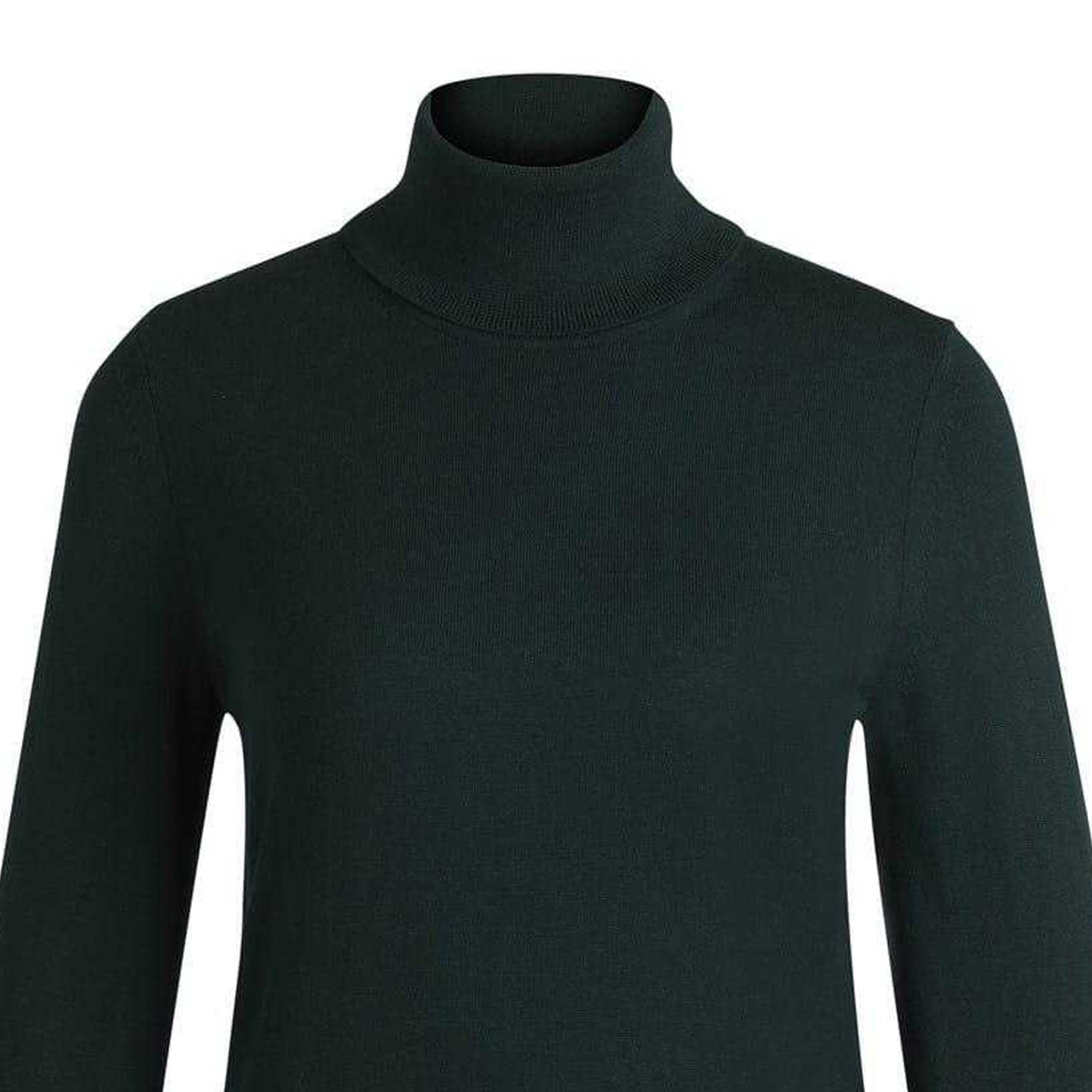 Green - Side - Boss Womens-Ladies Turtle Neck Regular Sweatshirt