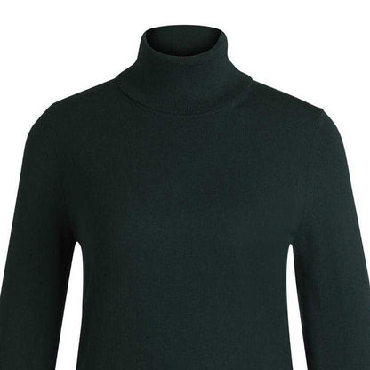 Green - Side - Boss Womens-Ladies Turtle Neck Regular Sweatshirt