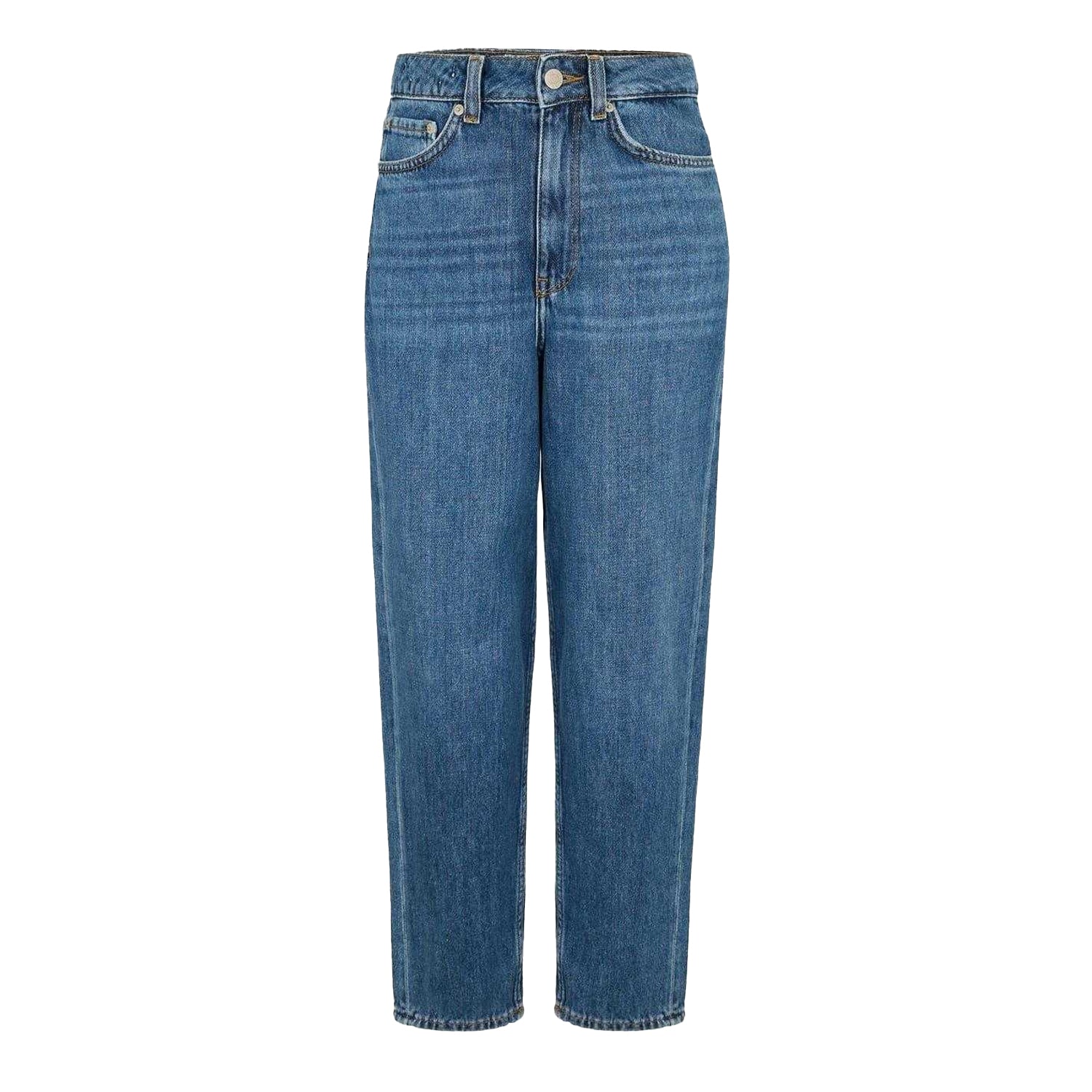 Dark Blue - Front - JJXX Womens-Ladies Relaxed Mom Jeans