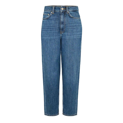 Dark Blue - Front - JJXX Womens-Ladies Relaxed Mom Jeans