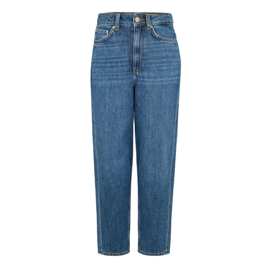 Dark Blue - Front - JJXX Womens-Ladies Relaxed Mom Jeans