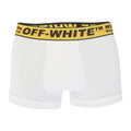 White-Black - Front - Off White Mens Classic Industrial Cotton Boxer Shorts