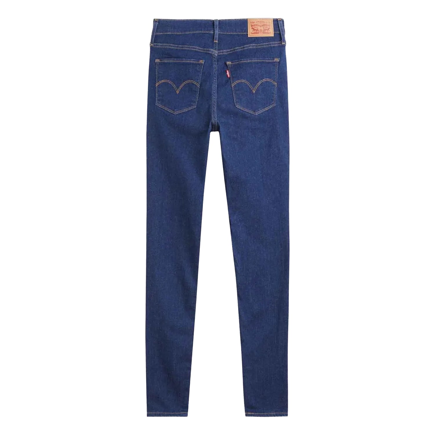 Dark Blue - Back - Levis Womens-Ladies 720 Rinse High Rise Super Skinny Jeans