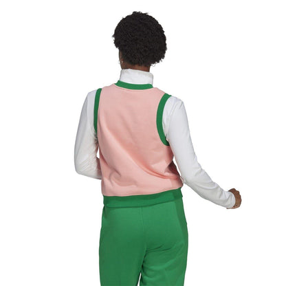 Pink - Back - Adidas Womens-Ladies Originals 70s Sweater Vest