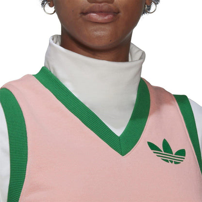 Pink - Side - Adidas Womens-Ladies Originals 70s Sweater Vest