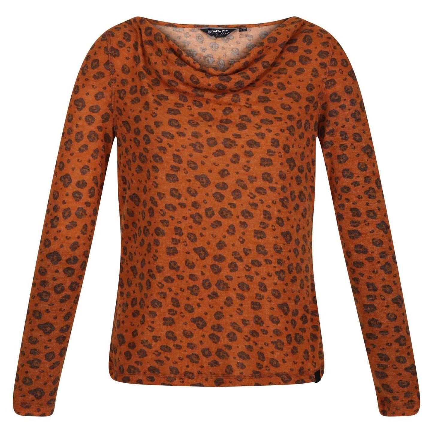 Orange - Front - Regatta Womens-Ladies Frayda Lightweight Cowl Neck Top