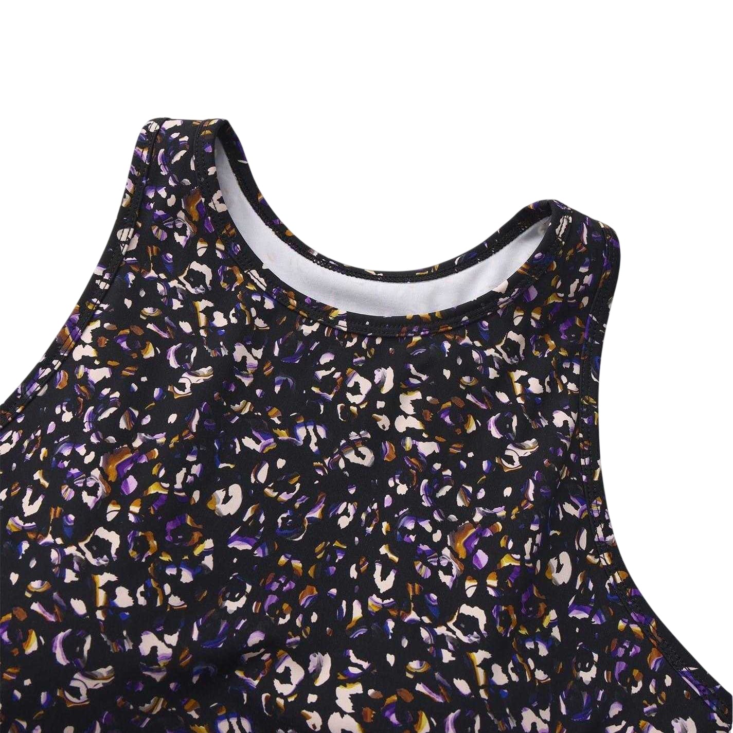 Black - Lifestyle - Biba Womens-Ladies Move Leopard Cropped Tank Top