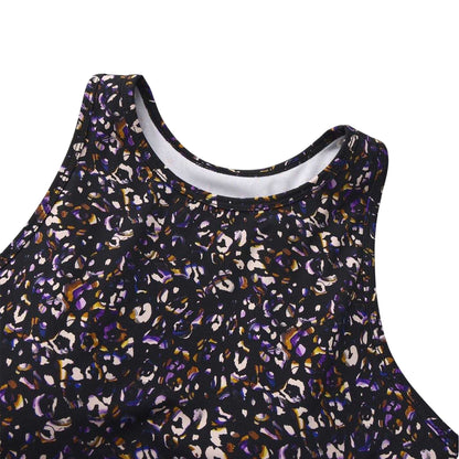 Black - Lifestyle - Biba Womens-Ladies Move Leopard Cropped Tank Top