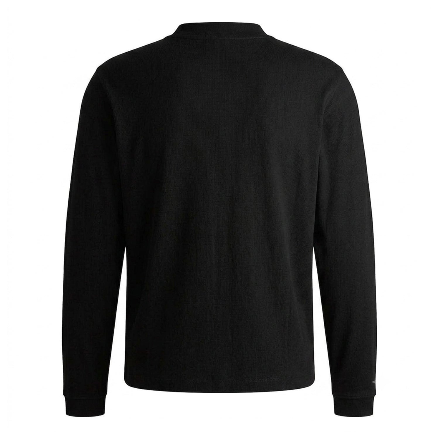 Black - Back - Hugo Mens Mock Neck Long-Sleeved T-Shirt