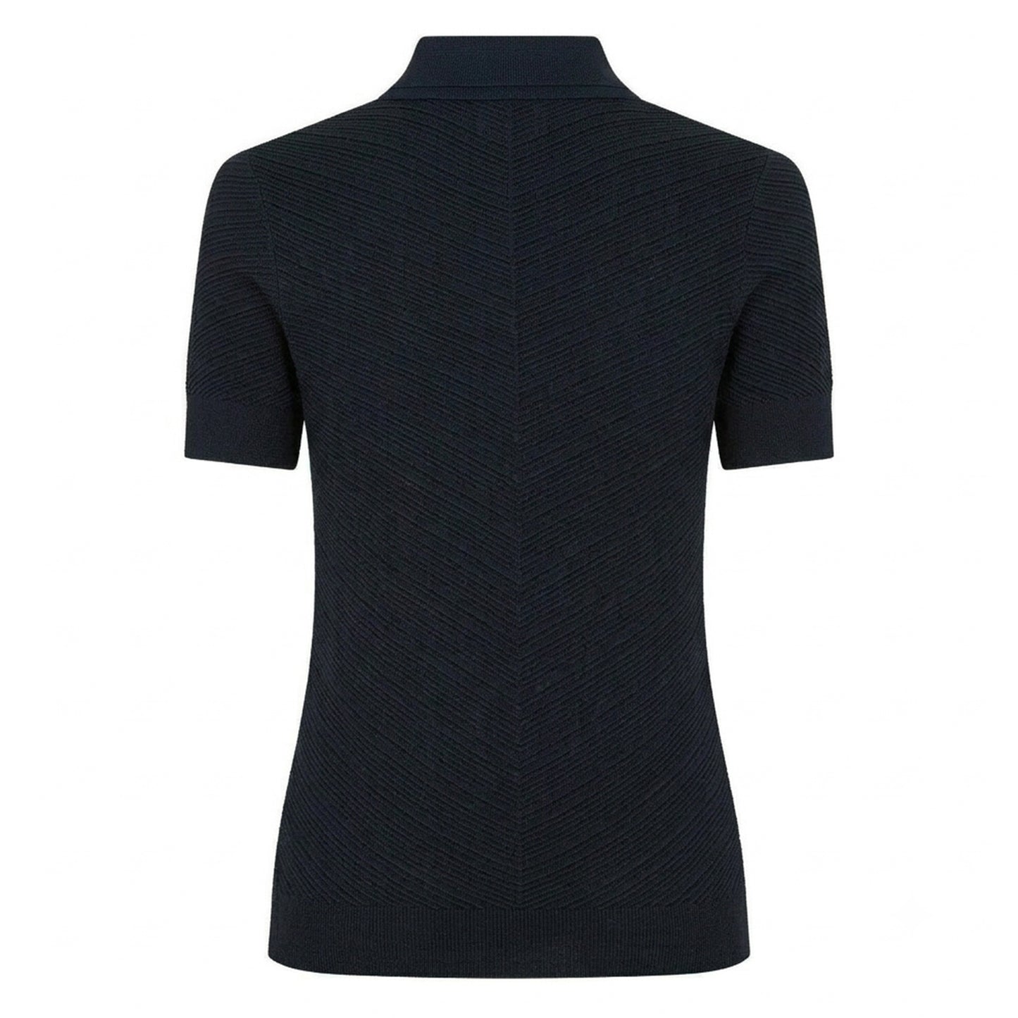 Dark Blue - Back - Boss Womens-Ladies Fointa Chevron Short-Sleeved Polo Shirt