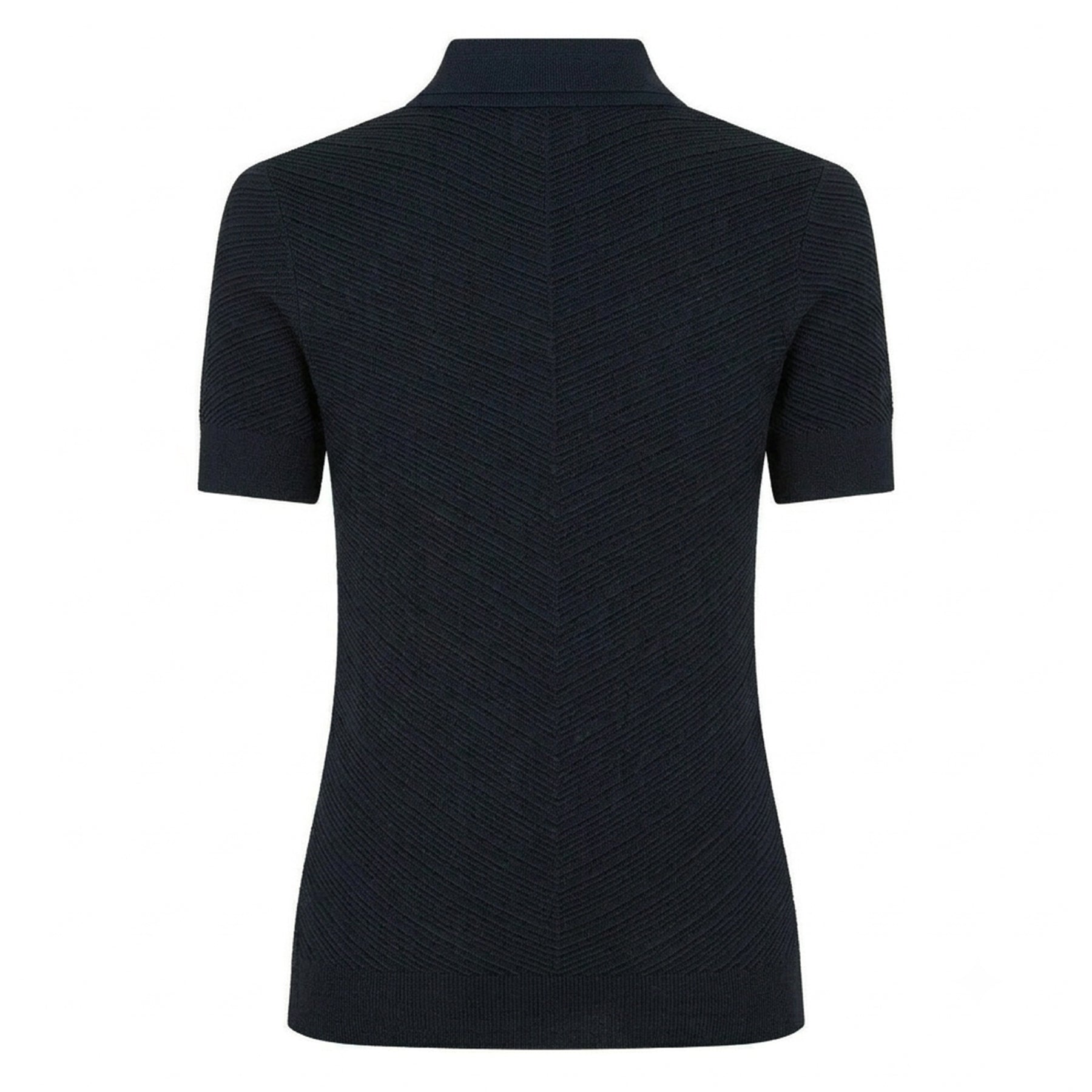 Dark Blue - Back - Boss Womens-Ladies Fointa Chevron Short-Sleeved Polo Shirt