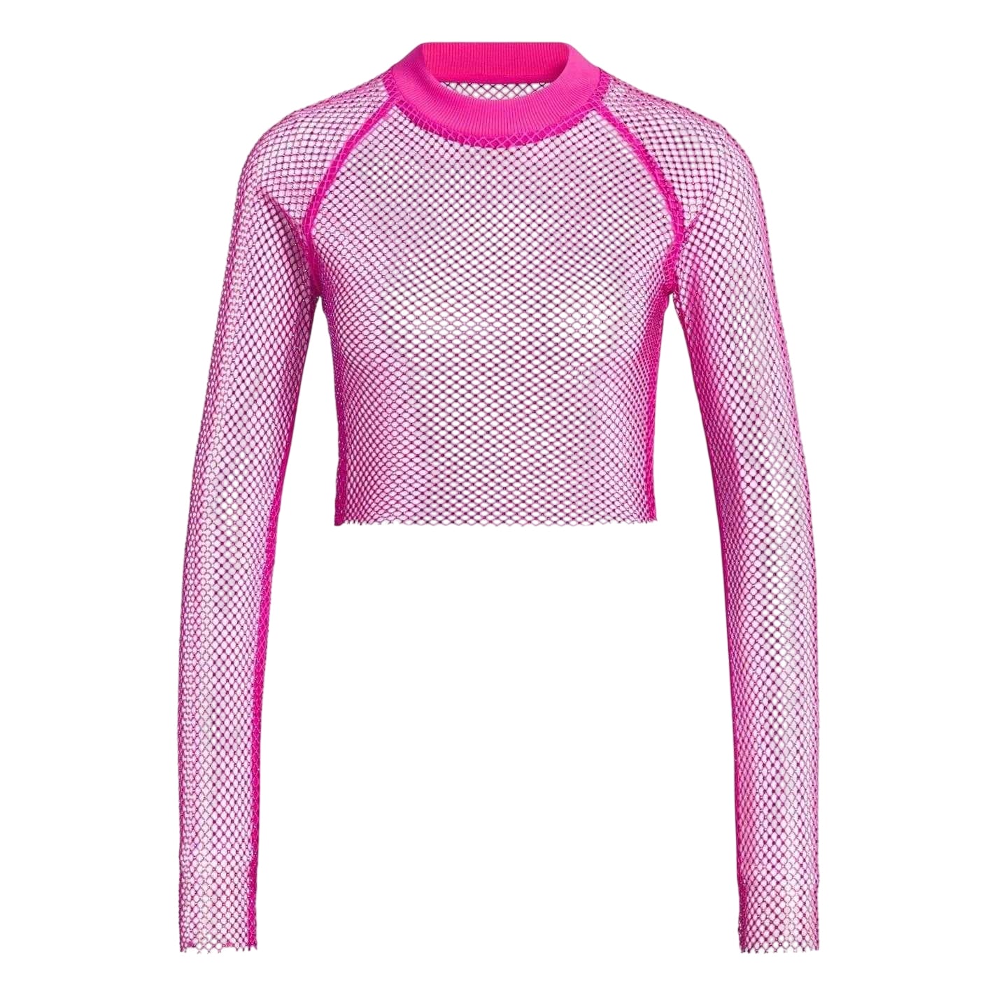 Pink - Front - Adidas Womens-Ladies Ivy Park Crystal Mesh Top