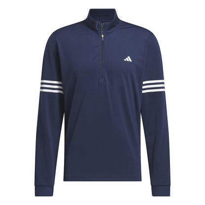 Lead - Front - Adidas Mens 3 Stripes Quarter Zip Track Top