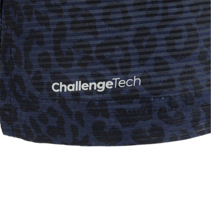 Black - Pack Shot - Slazenger Womens-Ladies Leopard Quarter Zip Sleeveless Polo Shirt