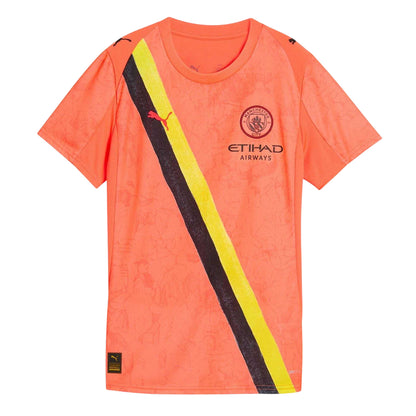 Neon Orange - Front - Puma Womens-Ladies KidSuper Manchester City FC Goalkeeper Jersey