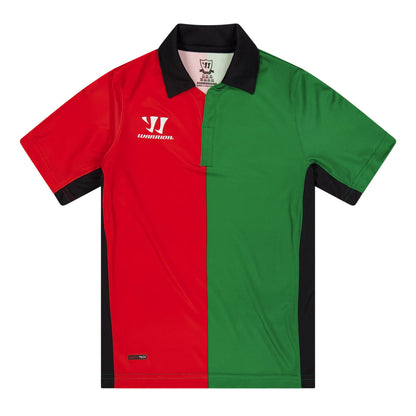 Red-Green - Front - Warrior Childrens-Kids Anfield Polo Shirt