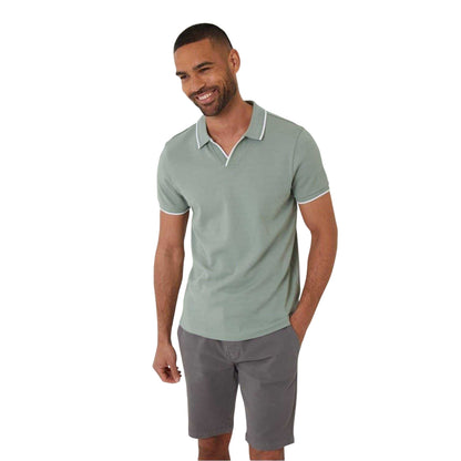 Sage - Front - Threadbare Mens Marriage Collared Polo Shirt