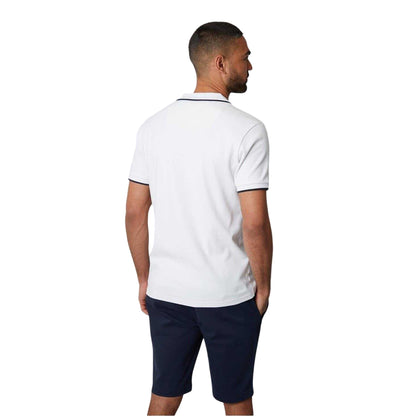 White - Back - Threadbare Mens Marriage Collared Polo Shirt