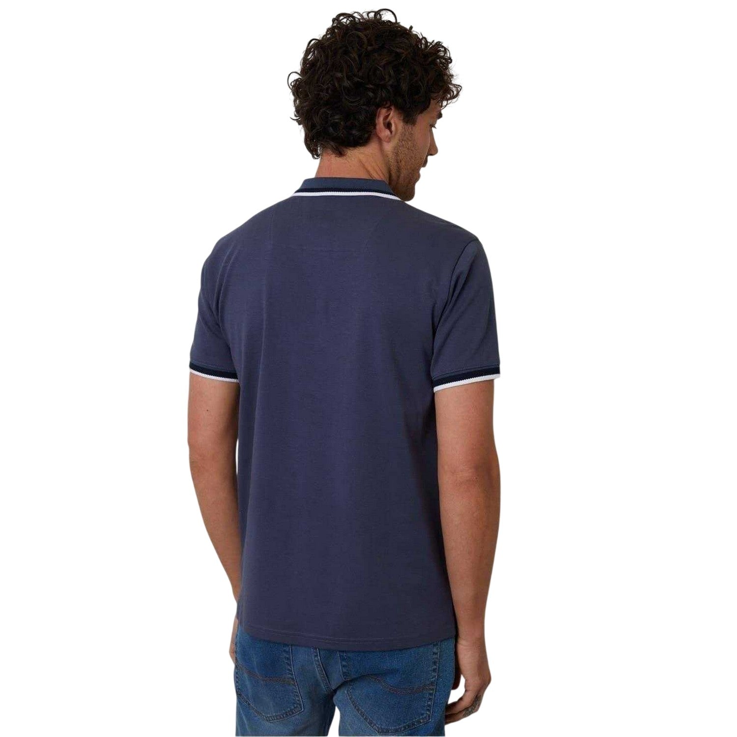 Blue - Back - Threadbare Womens-Ladies Interlock Jet Pocket Polo Shirt